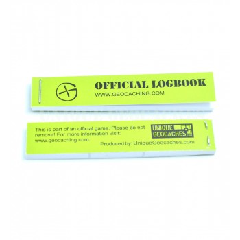Small PET container micro logbook 34 pages, 204 logs, Logsheet Log